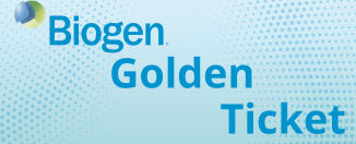 Biogen Golden ticket 500 x 500 px 326 x 132 px